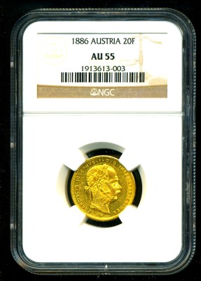   COIN 20 FRANCS / 8 FL * NGC CERTIFIED GENUINE & GRADED FLASHY  