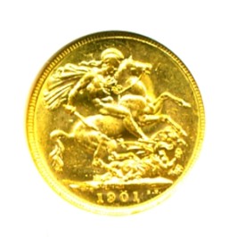 VEILED VICTORIA GOLD COIN SOVEREIGN reverse