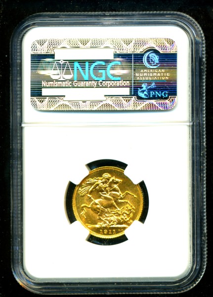 1911 C CANADA GEORGE V GOLD COIN SOVEREIGN NGC MS 61  