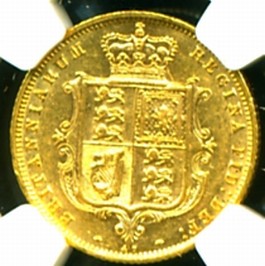   # EL 1/2 SOBERANO 1877 DE LA MONEDA DE ORO DE VICTORIA MEDIO 47 NGC