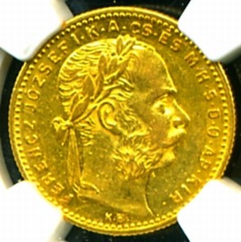 1888 AUSTRIA HUNGARY GOLD COIN 20 FRANCS 8 FT * NGC CERTIFIED GENUINE 